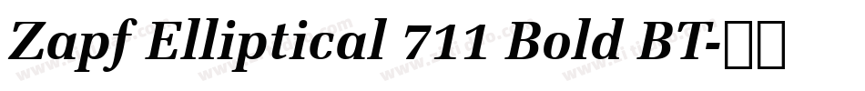 Zapf Elliptical 711 Bold BT字体转换